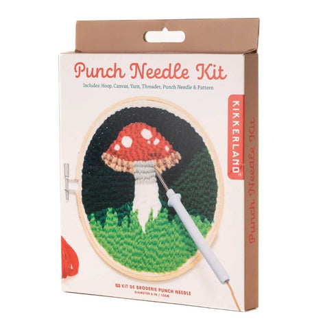 PUNCH NEEDLE KIT MUSHROOM